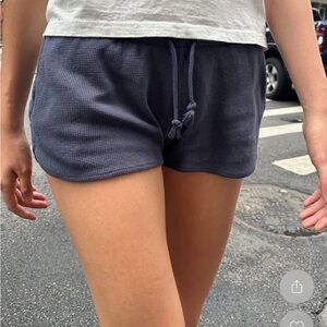 Brandy Melville Navy Waffle Shorts